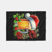 Funny Drinking Christmas Santa Beer Lovers Trend N Fleece Deken (Voorkant (Horizontaal))
