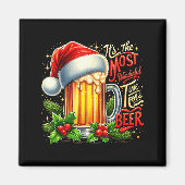 Funny Drinking Christmas Santa Beer Lovers Trend N Magneet (Voorkant)