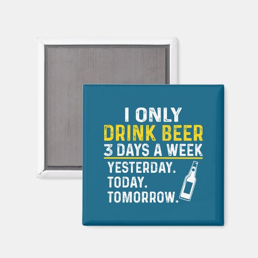 Funny Drinking Shirt Beer Lovers Magneet (Voorkant / Achterkant)