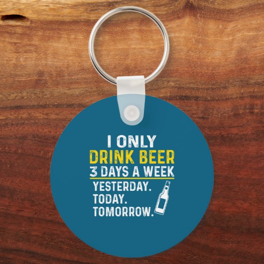 Funny Drinking Shirt Beer Lovers Sleutelhanger (Voorkant)