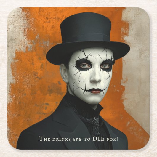 Funny Drinks to Die For Gothic Halloween Kartonnen Onderzetters (Voorkant)