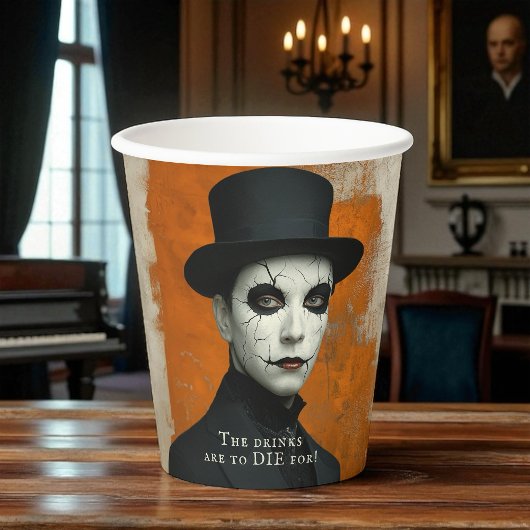 Funny Drinks to Die For Gothic Halloween Papieren Bekers