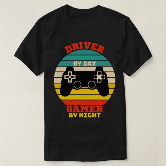 Funny Driver Gaming videogames liefhebbers T-shirt (Design voorkant)
