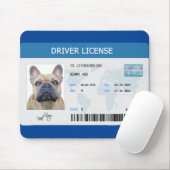 Funny driver licence voor hond muismat (Met muis)