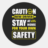 Funny Driver's License New Driver  Ronde Sticker (Voorkant)