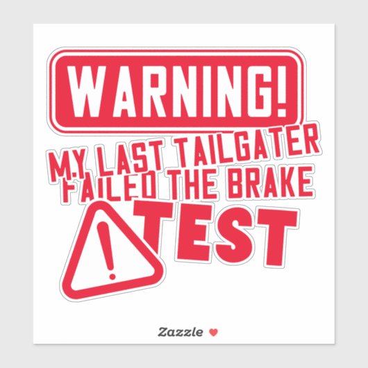 Funny Driving Humor Modern Typografie Sticker (Vel)