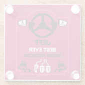 Funny Driving Instructor Gift Glazen Onderzetter (Achterkant)