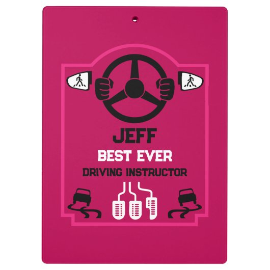 Funny Driving Instructor Gift Klembord (Achterkant)