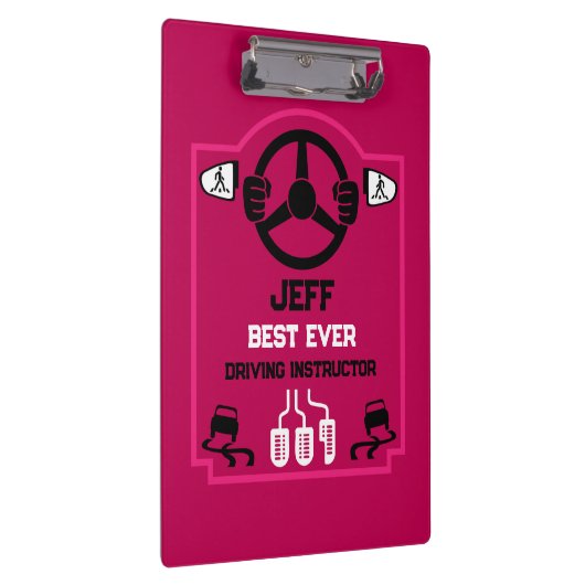 Funny Driving Instructor Gift Klembord (Rechts)