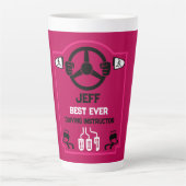 Funny Driving Instructor Gift Latte Mok (Voorkant)