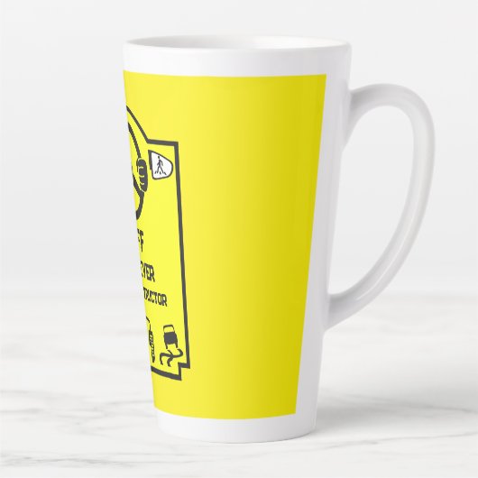 Funny Driving Instructor Gift Latte Mok (Rechts)