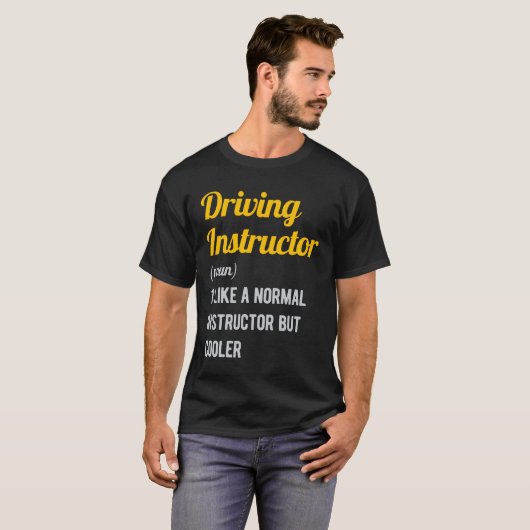 Funny Driving Instructor T-shirt (Voorkant volledig)
