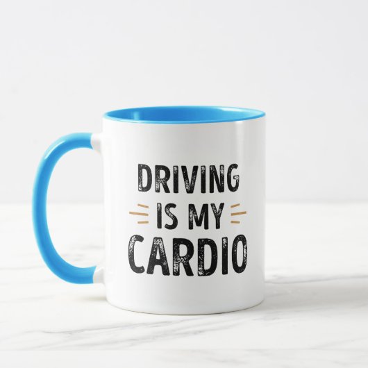 Funny Driving is my Cardio - car Gift Mok (Links)