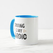 Funny Driving is my Cardio - car Gift Mok (Voorkant links)