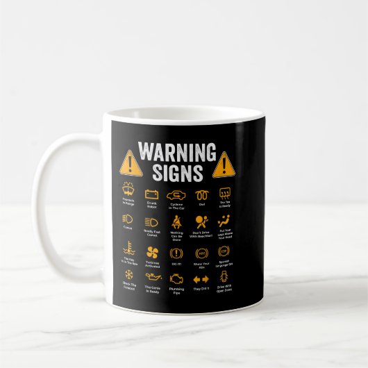 Funny Driving Warning Signs 101 Auto Mechanic Dri Koffiemok (Links)
