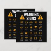 Funny Driving Warning Signs 101 Auto Mechanic Gift (Voorkant / Achterkant)