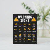 Funny Driving Warning Signs 101 Auto Mechanic Gift (Staand voorkant)