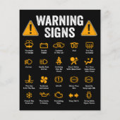 Funny Driving Warning Signs 101 Auto Mechanic Gift (Achterkant)