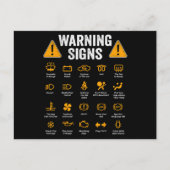 Funny Driving Warning Signs 101 Auto Mechanic Gift Briefkaart (Voorkant)