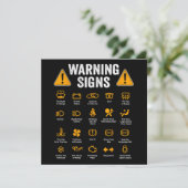 Funny Driving Warning Signs 101 Auto Mechanic Gift Kaart (Staand voorkant)