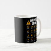 Funny Driving Warning Signs 101 Auto Mechanic Gift Koffiemok (Voorkant rechts)