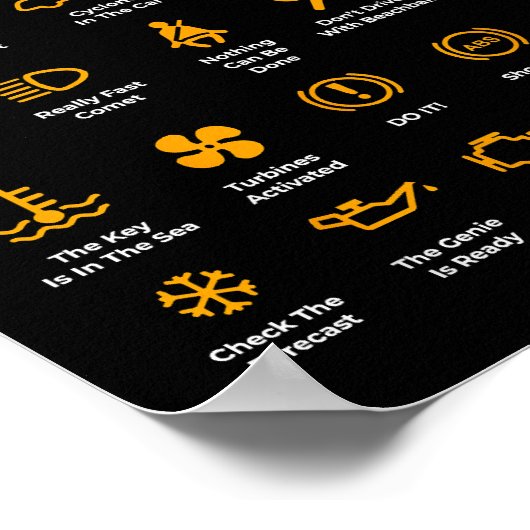 Funny Driving Warning Signs 101 Auto Mechanic Gift Poster (Hoek)