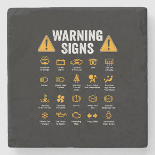 Funny Driving Warning Signs 101 Auto Mechanic Gift Stenen Onderzetter