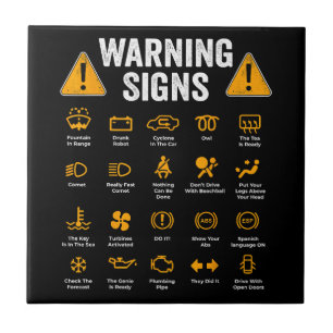 Funny Driving Warning Signs 101 Auto Mechanic Gift Tegeltje