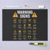 Funny Driving Warning Signs 101 Auto Mechanic Gift Tissuepapier (Craft)