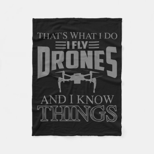 Funny Drone Art For Men Women Boys Drone Racing Dr Fleece Deken (Voorkant)