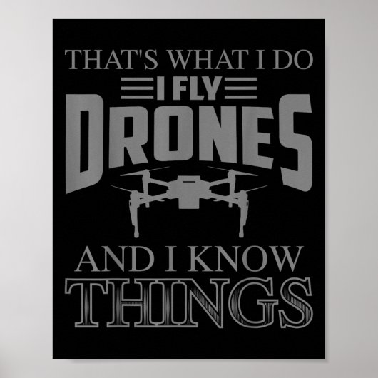 Funny Drone Art For Men Women Boys Drone Racing Dr Poster (Voorkant)