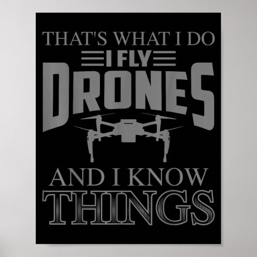 Funny Drone Art For Men Women Boys Drone Racing Dr Poster (Voorkant)