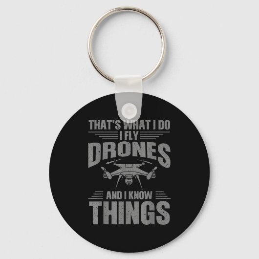 Funny Drone Art For Men Women Boys Drone Racing Dr Sleutelhanger (Voorkant)