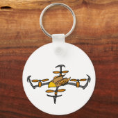 Funny Drone Flying Eagle Art Sleutelhanger (Voorkant)
