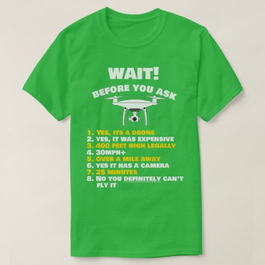 Funny Drone Lover en Pilot Gift voor u het aan Dr. T-shirt (Design voorkant)