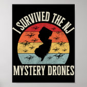 Funny Drone Lover I Survived The New Jersey Myster Poster (Voorkant)