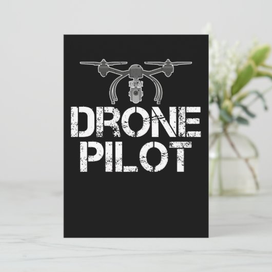 Funny Drone Pilot voor Drone Flying Kaart (Staand voorkant)
