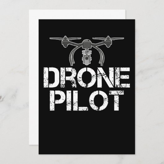 Funny Drone Pilot voor Drone Flying Kaart (Voorkant / Achterkant)