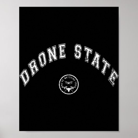 Funny Drone State Flying Secret Drone New Jersey W Poster (Voorkant)
