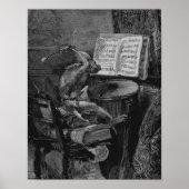 Funny Drum Music Art Print Monkey Drummer (Voorkant)