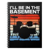 Funny Drum Set Retro Drummer Notitieboek (Voorkant)