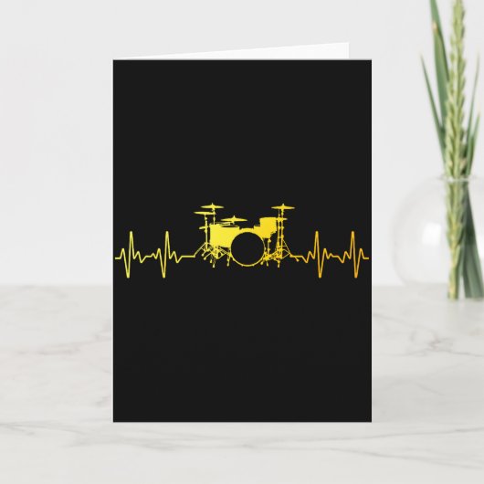 Funny Drummer Art For Men Women Kids Drumming Love Kaart (Voorkant)