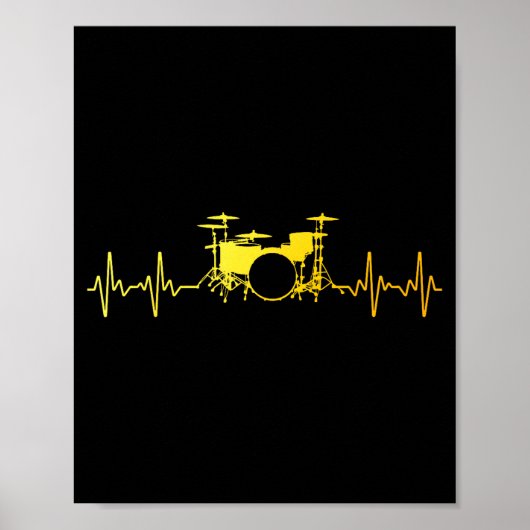 Funny Drummer Art For Men Women Kids Drumming Love Poster (Voorkant)