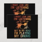 Funny Drummer Art voor mannen Drum Player Percus (Voorkant / Achterkant)