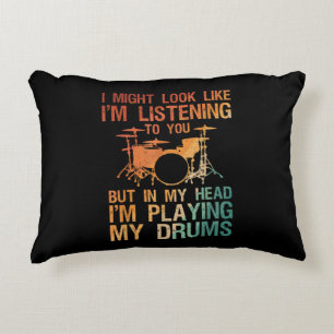 Funny Drummer Art voor mannen Drum Player Percus Accent Kussen