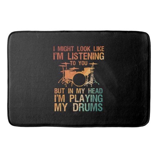 Funny Drummer Art voor mannen Drum Player Percus Badmat (Voorkant)