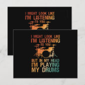 Funny Drummer Art voor mannen Drum Player Percus Briefkaart (Voorkant / Achterkant)