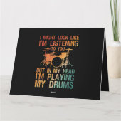 Funny Drummer Art voor mannen Drum Player Percus Kaart (Achterkant)