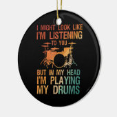 Funny Drummer Art voor mannen Drum Player Percus Keramisch Ornament (Links)