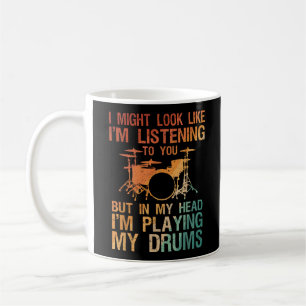 Funny Drummer Art voor mannen Drum Player Percus Koffiemok